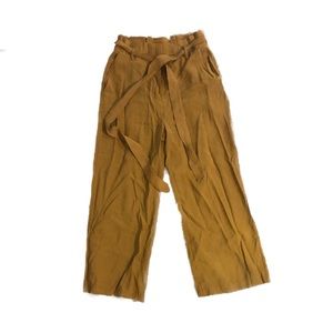 Tie up caramel colored pants